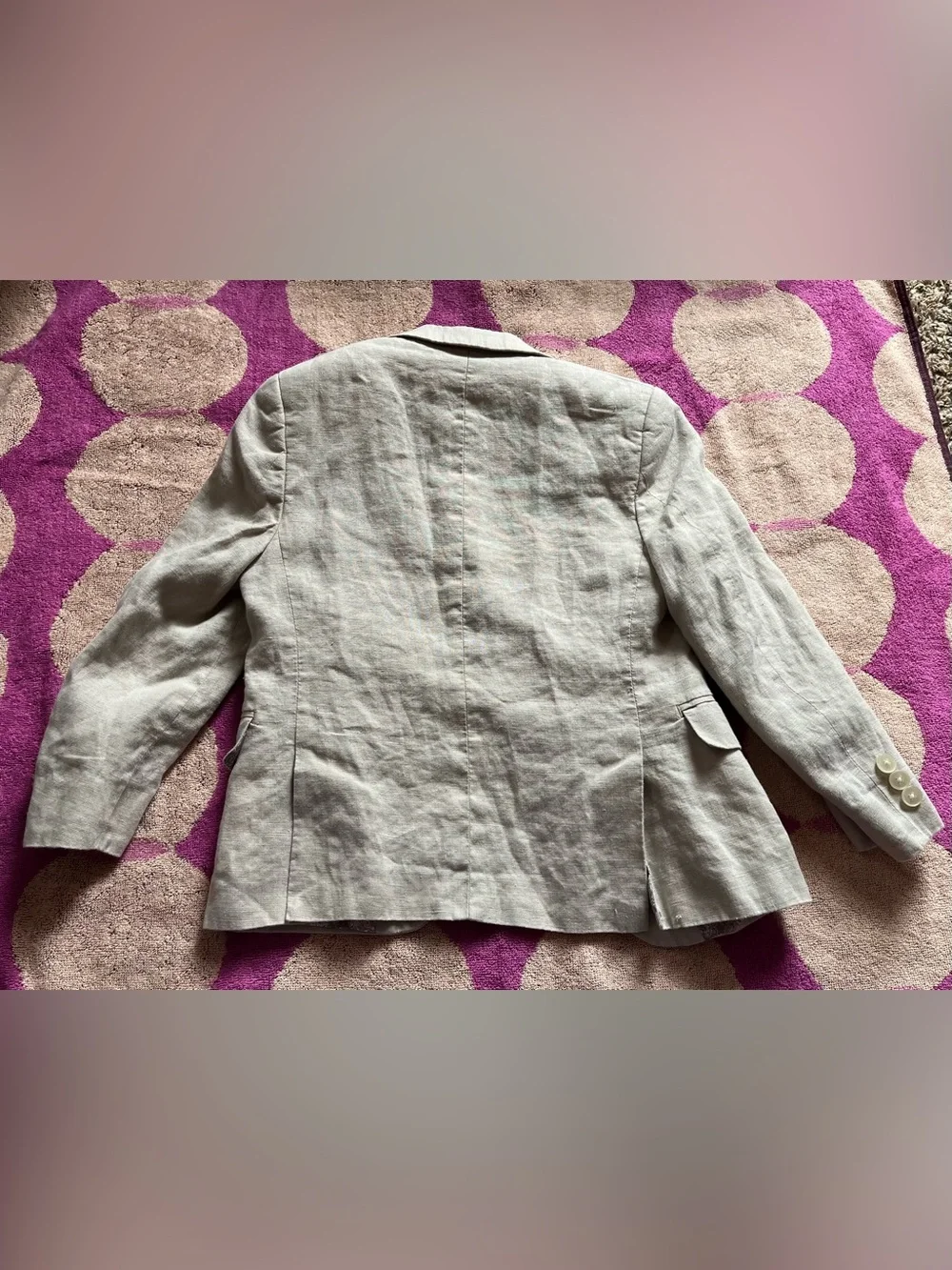 Lauren Ralph Lauren Boys 100% Linen Wheat Color Two Button Blazer